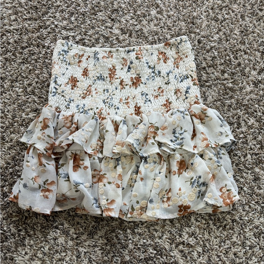 Floral Ruffle Tube Top - Picture 3 of 3